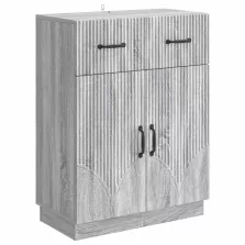   vidaXL Széf fiókkal Szürke Sonoma 66 x 34,5 x 87 cm Szerelt Fa