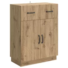   vidaXL Széf fiókkal Kézműves Tölgy 66 x 34,5 x 87 cm Szerelt Fa