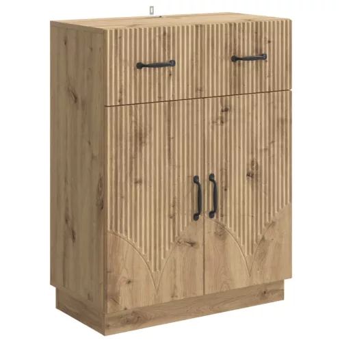 vidaXL Széf fiókkal Kézműves Tölgy 66 x 34,5 x 87 cm Szerelt Fa