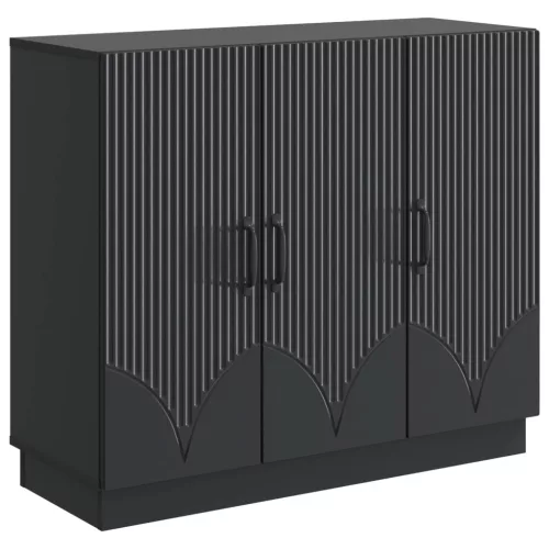 vidaXL Széf Fekete 89 x 34,5 x 77 cm Szerelt Fa