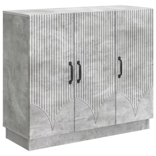 vidaXL Széf Betonszürke 89 x 34,5 x 77 cm Szerelt Fa