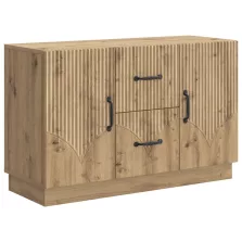   vidaXL Széf fiókkal Kézműves Tölgy 89 x 34,5 x 57 cm Szerelt Fa