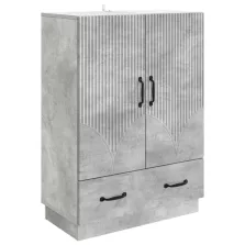   vidaXL Széf fiókkal Betonszürke 66 x 34,5 x 92 cm Szerelt Fa