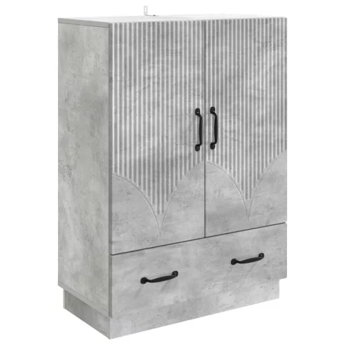 vidaXL Széf fiókkal Betonszürke 66 x 34,5 x 92 cm Szerelt Fa