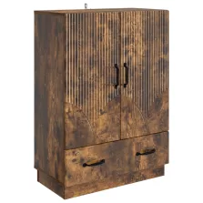   vidaXL Széf fiókkal Füstös Tölgy 66 x 34,5 x 92 cm Szerelt Fa
