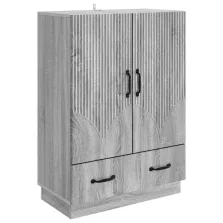   vidaXL Széf fiókkal Szürke Sonoma 66 x 34,5 x 92 cm Szerelt Fa