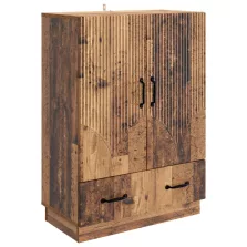 vidaXL Széf fiókkal Antik Fa 66 x 34,5 x 92 cm Szerelt Fa