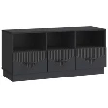   vidaXL TV szekrény fiókkal Fekete 102 x 34,5 x 47 cm Szerelt Fa