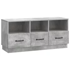   vidaXL TV szekrény fiókkal Betonszürke 102 x 34,5 x 47 cm Szerelt Fa