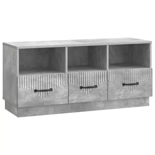 vidaXL TV szekrény fiókkal Betonszürke 102 x 34,5 x 47 cm Szerelt Fa