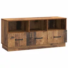   vidaXL TV szekrény fiókkal Antik Fa 102 x 34,5 x 47 cm Szerelt Fa
