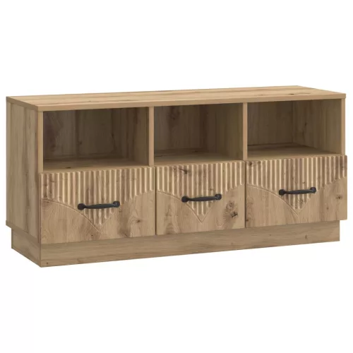 vidaXL TV szekrény Kézműves Tölgy 102 x 34,5 x 47 cm Szerelt Fa