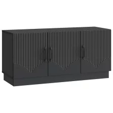 vidaXL TV szekrény Fekete 99 x 34,5 x 47 cm Szerelt Fa