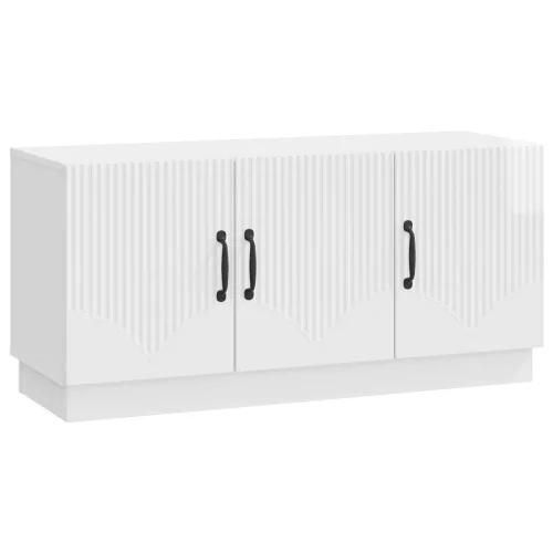 vidaXL TV szekrény Magasfényű Fehér 99 x 34,5 x 47 cm Szerelt Fa