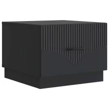   vidaXL Dohányzóasztal fiókkal Fekete 49 x 50 x 37 cm Szerelt Fa