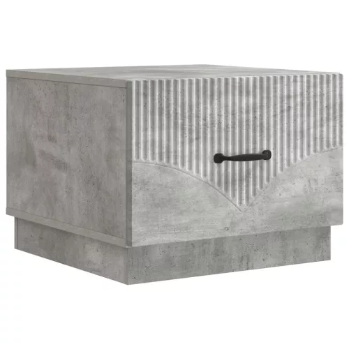 vidaXL Dohányzóasztal fiókkal Betonszürke 49 x 50 x 37 cm Szerelt Fa