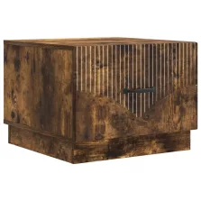   vidaXL Dohányzóasztal fiókkal Füstös Tölgy 49 x 50 x 37 cm Szerelt Fa