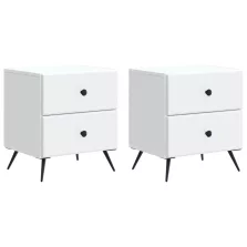   vidaXL Éjjeliszekrény 2 pcs Fehér 43 x 34,5 x 47,5 cm Szerelt Fa