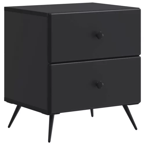 vidaXL Éjjeliszekrény fiókkal Fekete 43 x 34,5 x 47,5 cm Szerelt Fa