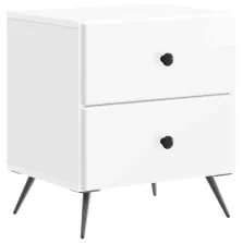   vidaXL Éjjeliszekrény Magasfényű Fehér 43 x 34,5 x 47,5 cm Szerelt Fa