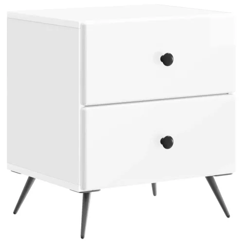 vidaXL Éjjeliszekrény Magasfényű Fehér 43 x 34,5 x 47,5 cm Szerelt Fa