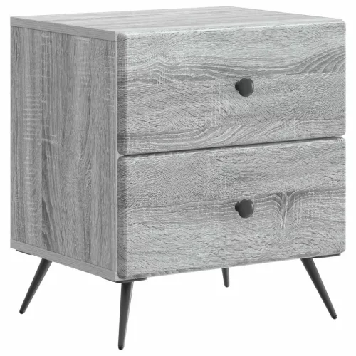 vidaXL Éjjeliszekrény Szürke Sonoma 43 x 34,5 x 47,5 cm Szerelt Fa