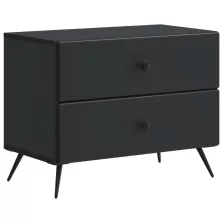   vidaXL Éjjeliszekrény fiókkal Fekete 62 x 34,5 x 47,5 cm Szerelt Fa