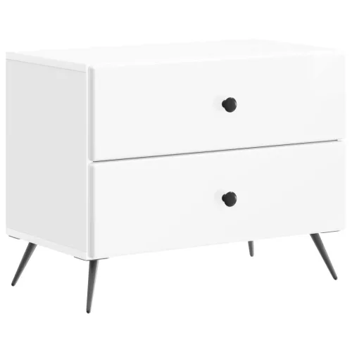 vidaXL Éjjeliszekrény Magasfényű Fehér 62 x 34,5 x 47,5 cm Szerelt Fa