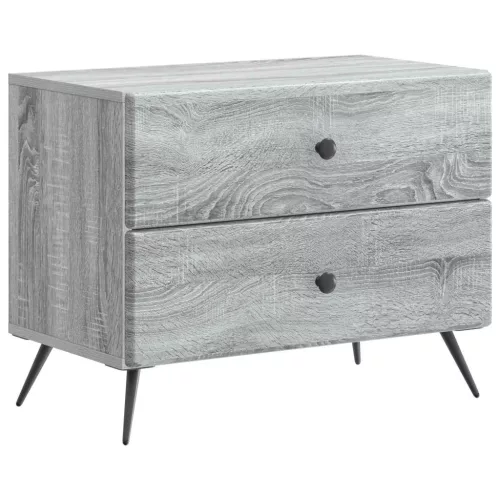 vidaXL Éjjeliszekrény Szürke Sonoma 62 x 34,5 x 47,5 cm Szerelt Fa