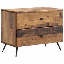   vidaXL Éjjeliszekrény fiókkal Antik Fa 62 x 34,5 x 47,5 cm Szerelt Fa