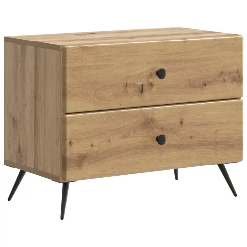 vidaXL Éjjeliszekrény Kézműves Tölgy 62 x 34,5 x 47,5 cm Szerelt Fa