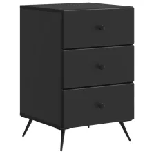   vidaXL Éjjeliszekrény fiókkal Fekete 43 x 41 x 66,5 cm Szerelt Fa