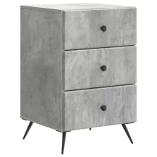   vidaXL Éjjeliszekrény fiókkal Betonszürke 43 x 41 x 66,5 cm Szerelt Fa