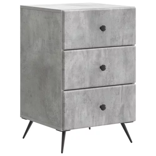 vidaXL Éjjeliszekrény fiókkal Betonszürke 43 x 41 x 66,5 cm Szerelt Fa