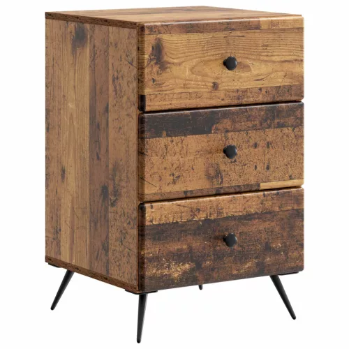 vidaXL Éjjeliszekrény fiókkal Antik Fa 43 x 41 x 66,5 cm Szerelt Fa