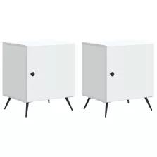   vidaXL Éjjeliszekrény 2 pcs Fehér 43 x 34,5 x 50 cm Szerelt Fa