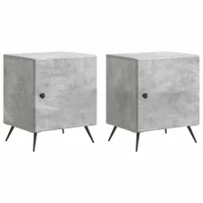   vidaXL Éjjeliszekrény 2 pcs Betonszürke 43 x 34,5 x 50 cm Szerelt Fa