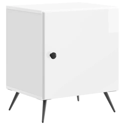 vidaXL Éjjeliszekrény Magasfényű Fehér 43 x 34,5 x 50 cm Szerelt Fa