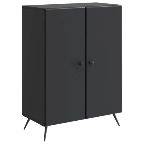 vidaXL Széf Fekete 66 x 34,5 x 90 cm Szerelt Fa