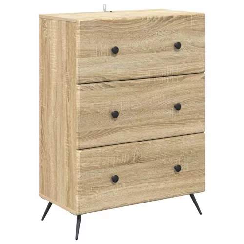 vidaXL Fiókos szekrény Sonoma Tölgy 66 x 34,5 x 90 cm Szerelt Fa