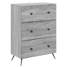   vidaXL Fiókos szekrény Szürke Sonoma 66 x 34,5 x 90 cm Szerelt Fa
