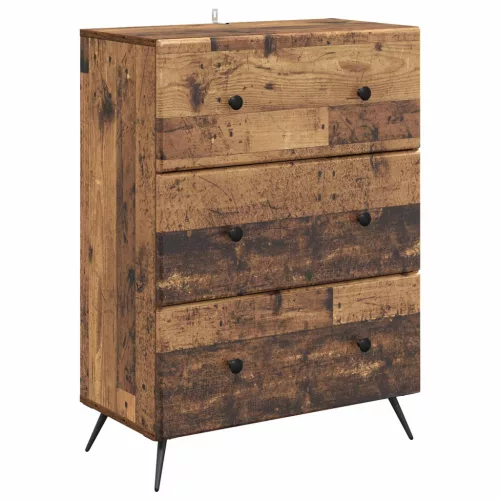 vidaXL Fiókos szekrény Antik Fa 66 x 34,5 x 90 cm Szerelt Fa