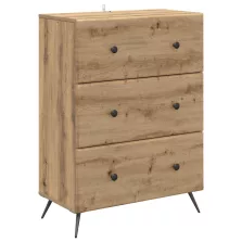   vidaXL Fiókos szekrény Kézműves Tölgy 66 x 34,5 x 90 cm Szerelt Fa