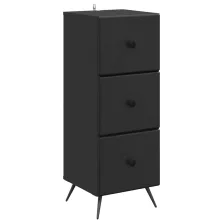 vidaXL Fiókos szekrény Fekete 33 x 34,5 x 90 cm Szerelt Fa