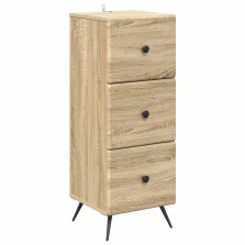   vidaXL Fiókos szekrény Sonoma Tölgy 33 x 34,5 x 90 cm Szerelt Fa