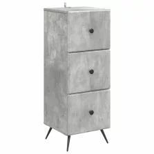   vidaXL Fiókos szekrény Betonszürke 33 x 34,5 x 90 cm Szerelt Fa