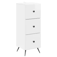   vidaXL Fiókos szekrény Magasfényű Fehér 33 x 34,5 x 90 cm Szerelt Fa