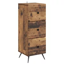   vidaXL Fiókos szekrény Antik Fa 33 x 34,5 x 90 cm Szerelt Fa