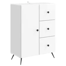   vidaXL Széf fiókkal Magasfényű Fehér 66 x 34,5 x 90 cm Szerelt Fa