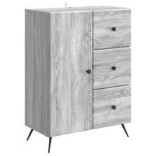   vidaXL Széf fiókkal Szürke Sonoma 66 x 34,5 x 90 cm Szerelt Fa